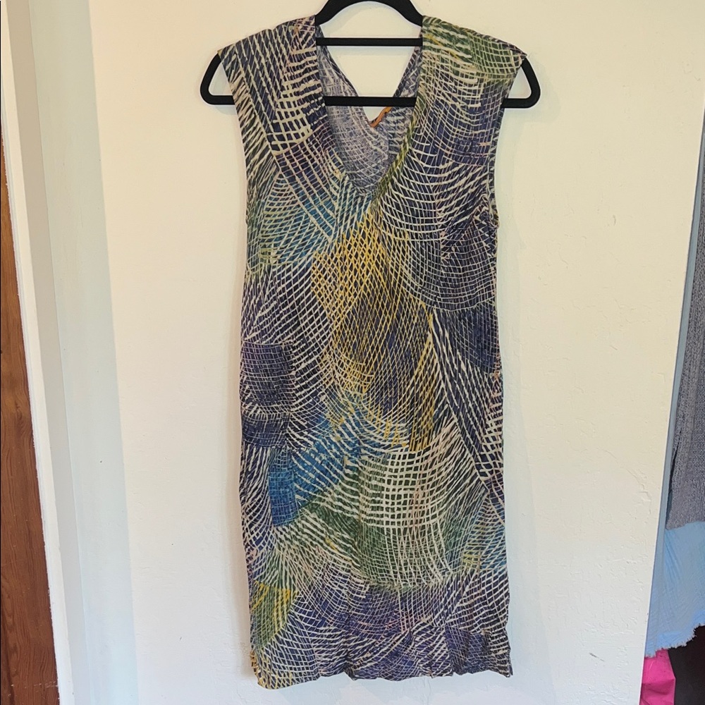 Vintage Jams Multicolor Abstract Pattern Dress